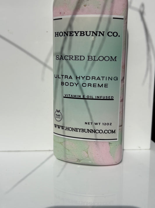Sacred Bloom Body Cream with Vitamin E Oil– Nag Champa & Pink Rose Scent
